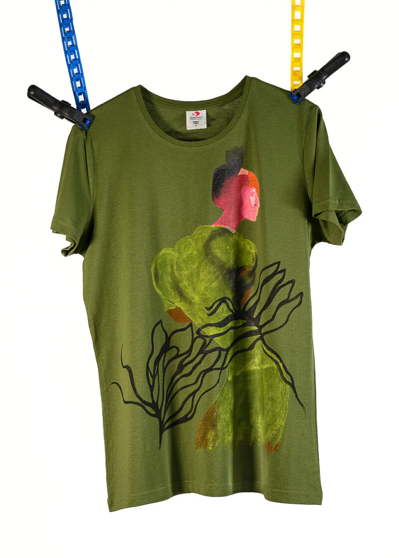 Γυναικείο Βαμβακερό T-Shirt Χειροποίητα Ζωγραφισμένο – Artistic Woman Collection